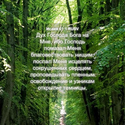 Picture 04 - Исаия 61:1 RUSV - Дух Господа Бога на Мне, - Bible Verse Picture