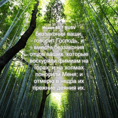 Picture 04 - Исаия 65:7 RUSV - беззакония ваши, говорит - Bible Verse Picture