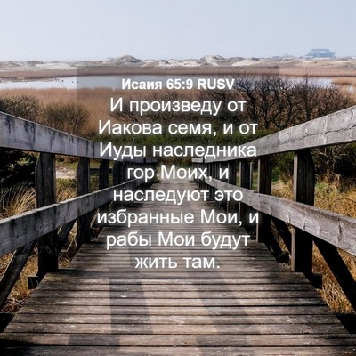 Picture 04 - Исаия 65:9 RUSV - И произведу от Иакова семя, - Bible Verse Picture