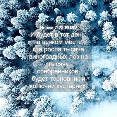 Picture 04 - Исаия 7:23 RUSV - И будет в тот день: на - Bible Verse Picture