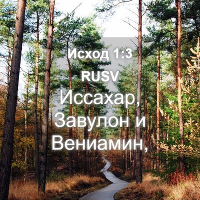 Picture 04 - Исход 1:3 RUSV - Иссахар, Завулон и - Bible Verse Picture