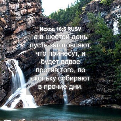 Picture 04 - Исход 16:5 RUSV - а в шестой день пусть - Bible Verse Picture