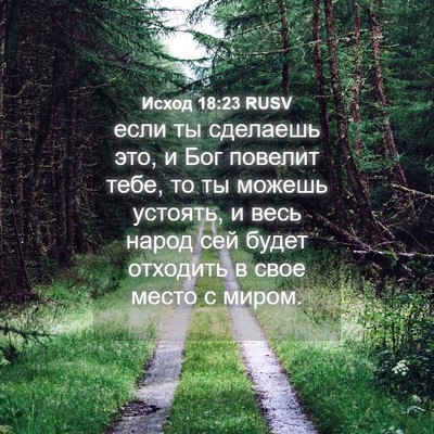 Picture 04 - Исход 18:23 RUSV - если ты сделаешь это, и Бог - Bible Verse Picture