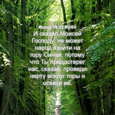 Picture 04 - Исход 19:23 RUSV - И сказал Моисей Господу: не - Bible Verse Picture