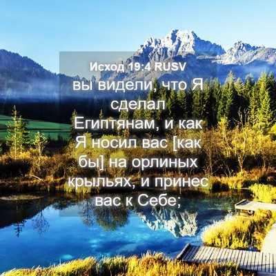 Picture 04 - Исход 19:4 RUSV - вы видели, что Я сделал - Bible Verse Picture