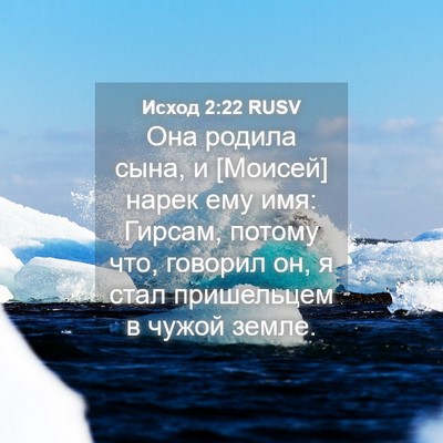 Picture 04 - Исход 2:22 RUSV - Она родила сына, и [Моисей] - Bible Verse Picture