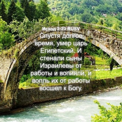 Picture 04 - Исход 2:23 RUSV - Спустя долгое время, умер - Bible Verse Picture