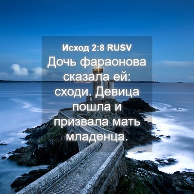 Picture 04 - Исход 2:8 RUSV - Дочь фараонова сказала ей: - Bible Verse Picture