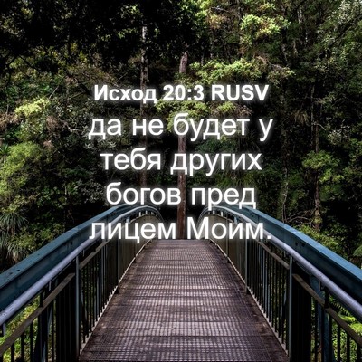 Picture 04 - Исход 20:3 RUSV - да не будет у тебя других - Bible Verse Picture