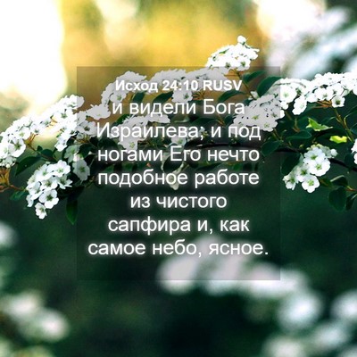 Picture 04 - Исход 24:10 RUSV - и видели Бога Израилева; и - Bible Verse Picture