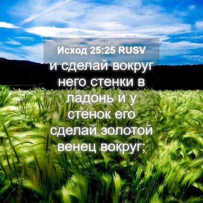 Picture 04 - Исход 25:25 RUSV - и сделай вокруг него - Bible Verse Picture