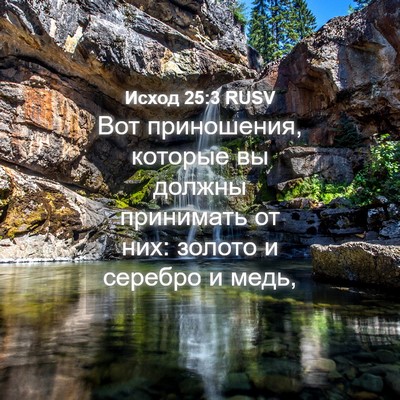 Picture 04 - Исход 25:3 RUSV - Вот приношения, которые вы - Bible Verse Picture