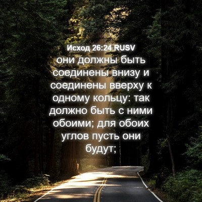 Picture 04 - Исход 26:24 RUSV - они должны быть соединены - Bible Verse Picture
