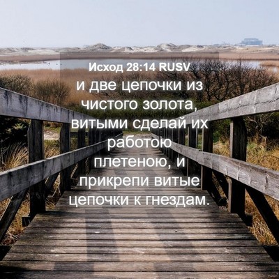 Picture 04 - Исход 28:14 RUSV - и две цепочки из чистого - Bible Verse Picture