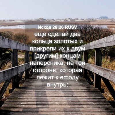 Picture 04 - Исход 28:26 RUSV - еще сделай два кольца - Bible Verse Picture