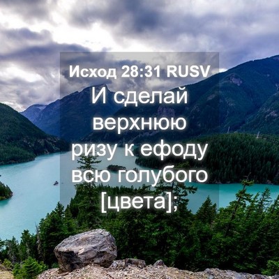 Picture 04 - Исход 28:31 RUSV - И сделай верхнюю ризу к - Bible Verse Picture