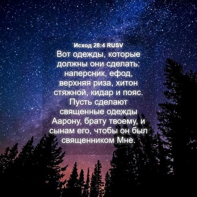 Picture 04 - Исход 28:4 RUSV - Вот одежды, которые должны - Bible Verse Picture