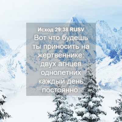 Picture 04 - Исход 29:38 RUSV - Вот что будешь ты - Bible Verse Picture