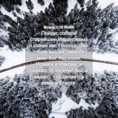 Picture 04 - Исход 3:16 RUSV - Пойди, собери старейшин - Bible Verse Picture