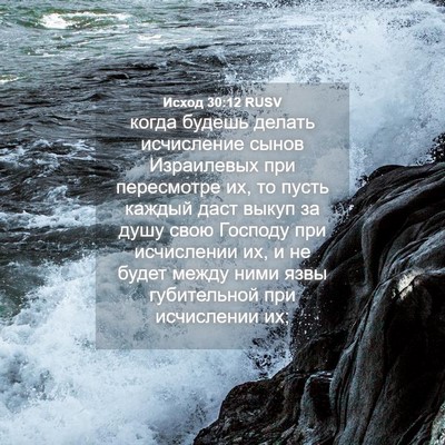 Picture 04 - Исход 30:12 RUSV - когда будешь делать - Bible Verse Picture