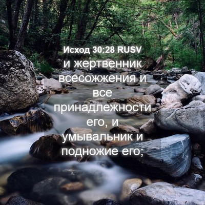 Picture 04 - Исход 30:28 RUSV - и жертвенник всесожжения и - Bible Verse Picture
