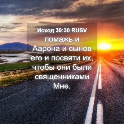 Picture 04 - Исход 30:30 RUSV - помажь и Аарона и сынов его - Bible Verse Picture