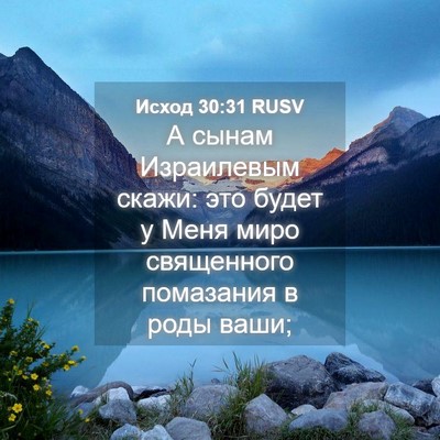 Picture 04 - Исход 30:31 RUSV - А сынам Израилевым скажи: - Bible Verse Picture