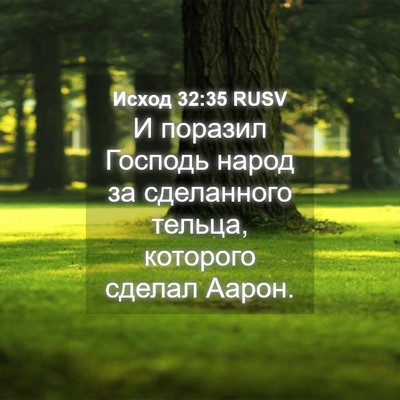 Picture 04 - Исход 32:35 RUSV - И поразил Господь народ за - Bible Verse Picture