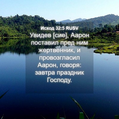 Picture 04 - Исход 32:5 RUSV - Увидев [сие], Аарон - Bible Verse Picture