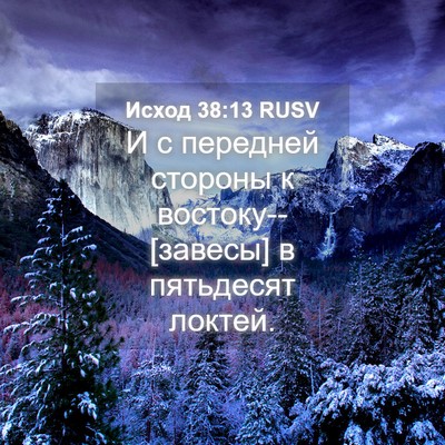 Picture 04 - Исход 38:13 RUSV - И с передней стороны к - Bible Verse Picture