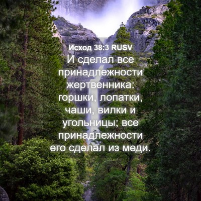 Picture 04 - Исход 38:3 RUSV - И сделал все - Bible Verse Picture