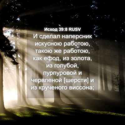 Picture 04 - Исход 39:8 RUSV - И сделал наперсник - Bible Verse Picture
