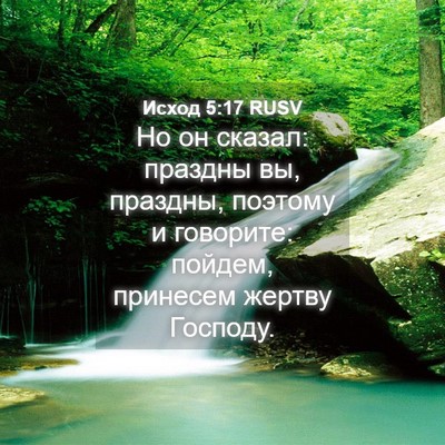 Picture 04 - Исход 5:17 RUSV - Но он сказал: праздны вы, - Bible Verse Picture