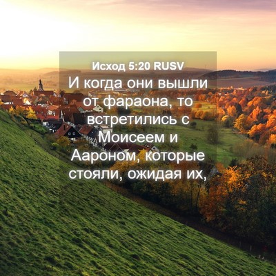 Picture 04 - Исход 5:20 RUSV - И когда они вышли от - Bible Verse Picture