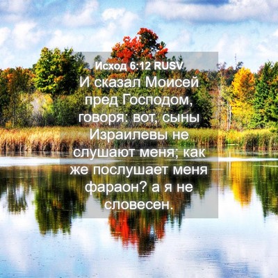 Picture 04 - Исход 6:12 RUSV - И сказал Моисей пред - Bible Verse Picture