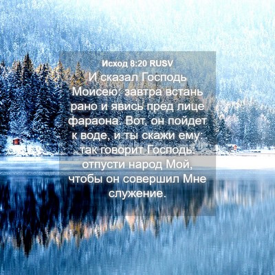 Picture 04 - Исход 8:20 RUSV - И сказал Господь Моисею: - Bible Verse Picture