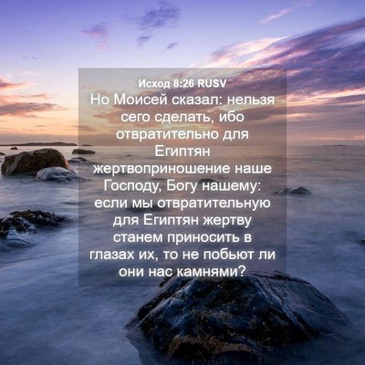 Picture 04 - Исход 8:26 RUSV - Но Моисей сказал: нельзя - Bible Verse Picture