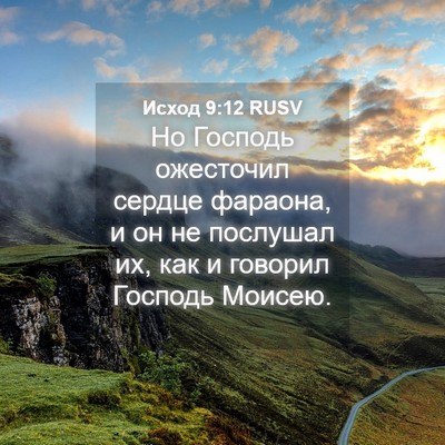 Picture 04 - Исход 9:12 RUSV - Но Господь ожесточил - Bible Verse Picture