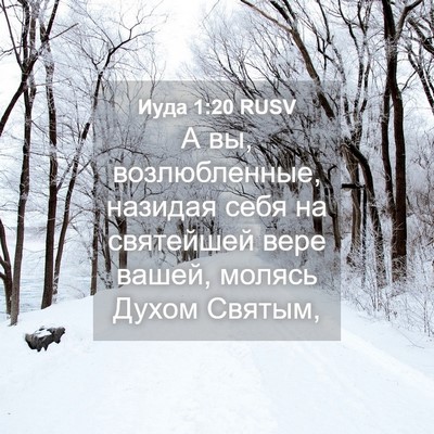 Picture 04 - Иуда 1:20 RUSV - А вы, возлюбленные, назидая - Bible Verse Picture