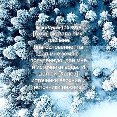 Picture 04 - Книга Судей 1:15 RUSV - [Ахса] сказала ему: дай мне - Bible Verse Picture