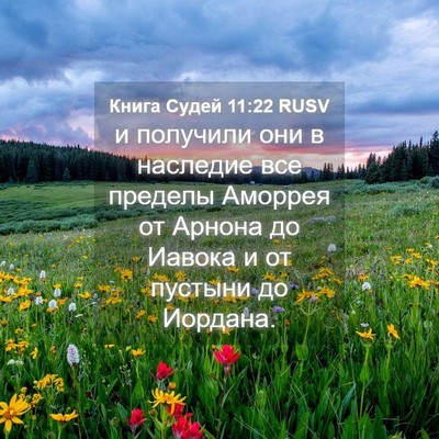 Picture 04 - Книга Судей 11:22 RUSV - и получили они в наследие - Bible Verse Picture