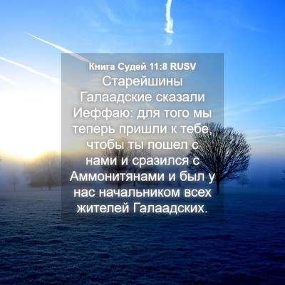 Picture 04 - Книга Судей 11:8 RUSV - Старейшины Галаадские - Bible Verse Picture
