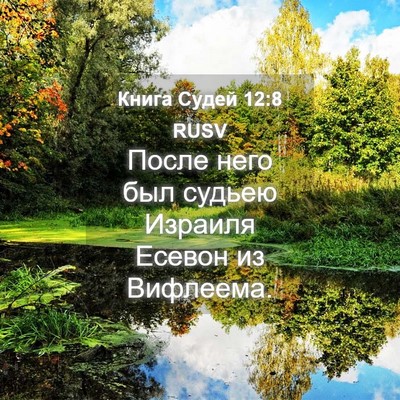 Picture 04 - Книга Судей 12:8 RUSV - После него был судьею - Bible Verse Picture