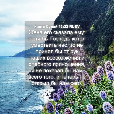 Picture 04 - Книга Судей 13:23 RUSV - Жена его сказала ему: если - Bible Verse Picture
