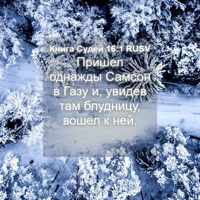 Picture 04 - Книга Судей 16:1 RUSV - Пришел однажды Самсон в - Bible Verse Picture