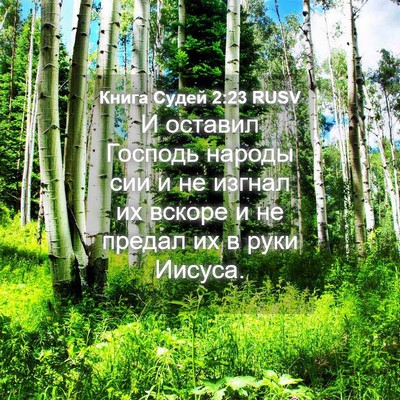 Picture 04 - Книга Судей 2:23 RUSV - И оставил Господь народы - Bible Verse Picture