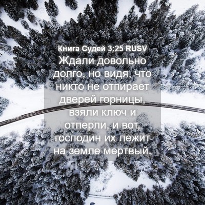 Picture 04 - Книга Судей 3:25 RUSV - Ждали довольно долго, но - Bible Verse Picture
