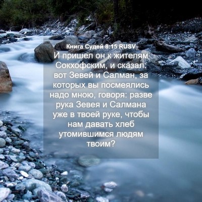 Picture 04 - Книга Судей 8:15 RUSV - И пришел он к жителям - Bible Verse Picture