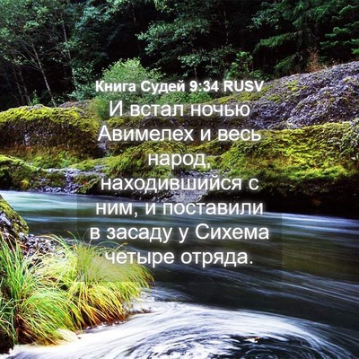 Picture 04 - Книга Судей 9:34 RUSV - И встал ночью Авимелех и - Bible Verse Picture