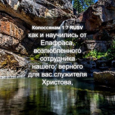 Picture 04 - Колоссянам 1:7 RUSV - как и научились от - Bible Verse Picture